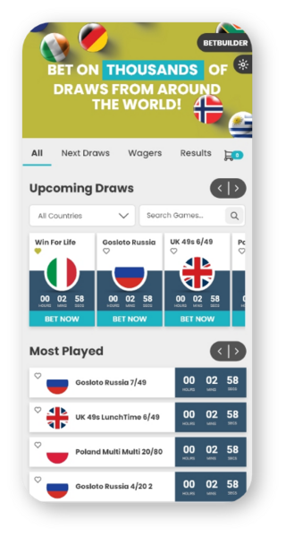 Mobile lottery app